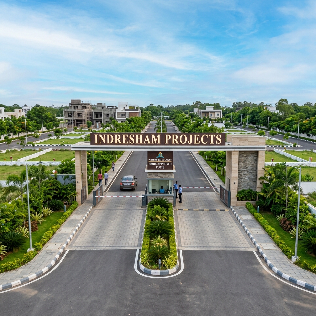 Indresham Projects gated land layout